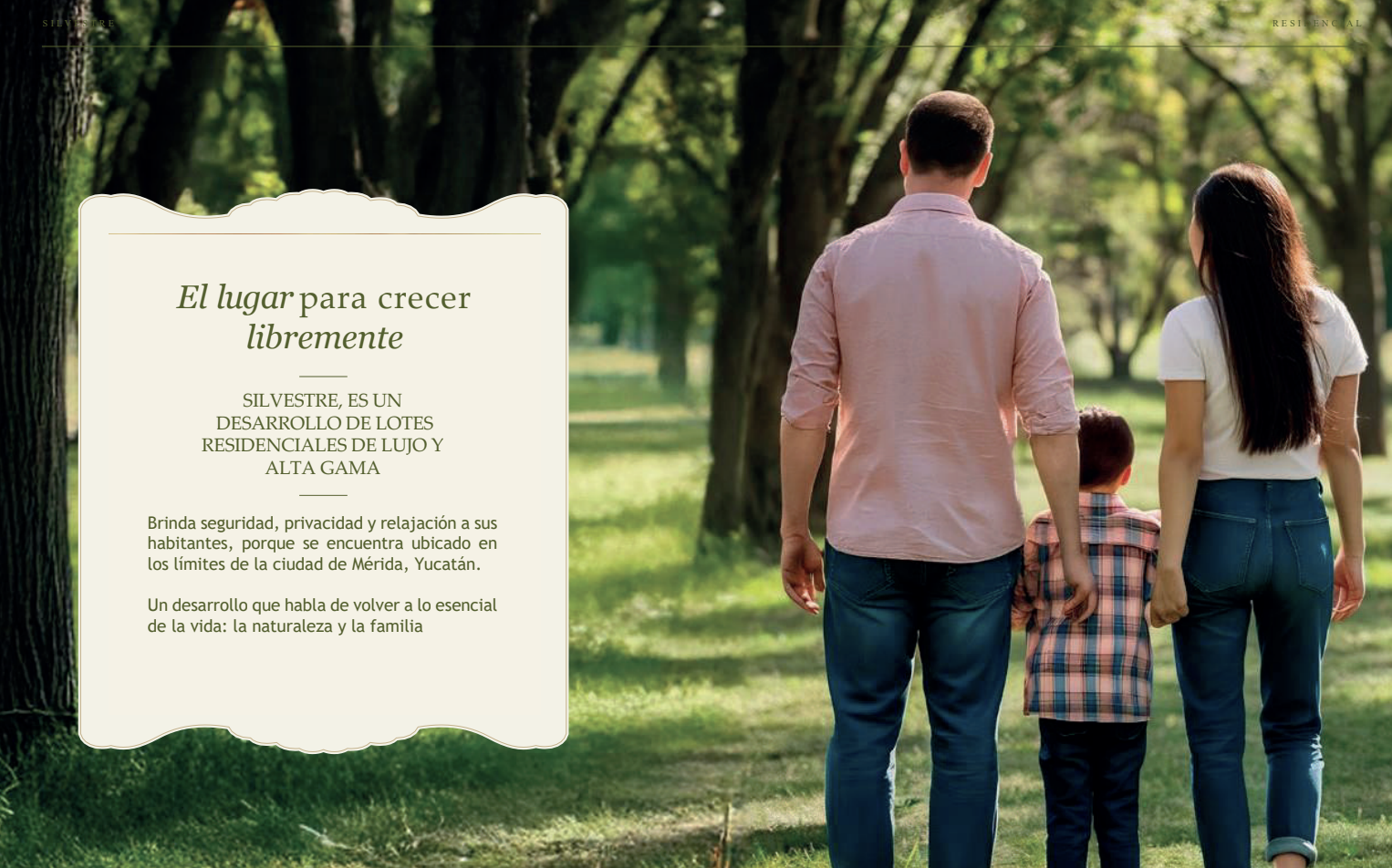 Silvestre Residencial lotes de lujo Mérida naturaleza y familia
